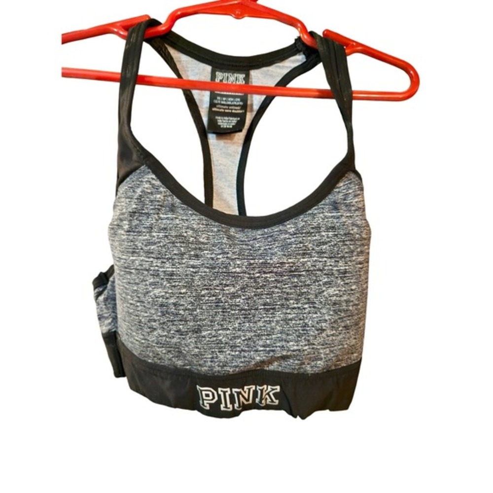 PINK by Victoria's Secret Sports‎ Bra Racerback Gray Black Size XS